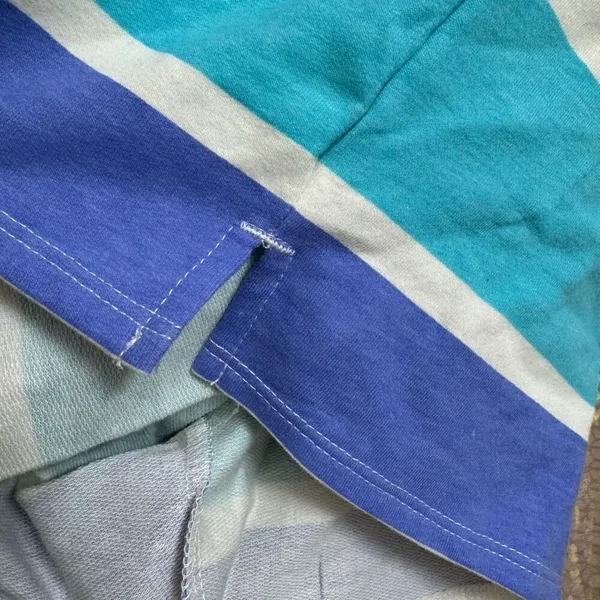 Wildfox Purple Aqua Striped Sleep Lounge Top Shorts 2 Piece Set Small NWT - Image 10