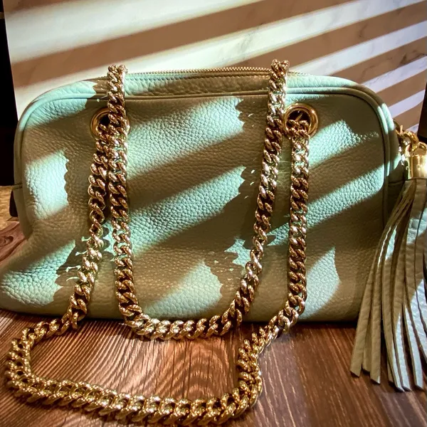 Gently Used - Gucci Soho Chain Shoulder Bag In Light Blue - Image 2