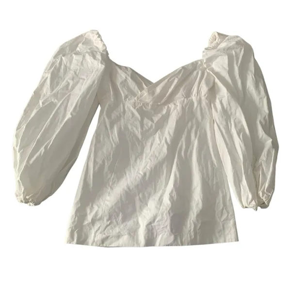 House of London CB size large j adore White Dress mini long sleeve puff statemen - Image 2