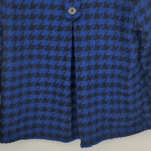 Lulu B Women's Blue Black Houndstooth Jacket Size Small Long Sleeve Button Front - Image 13