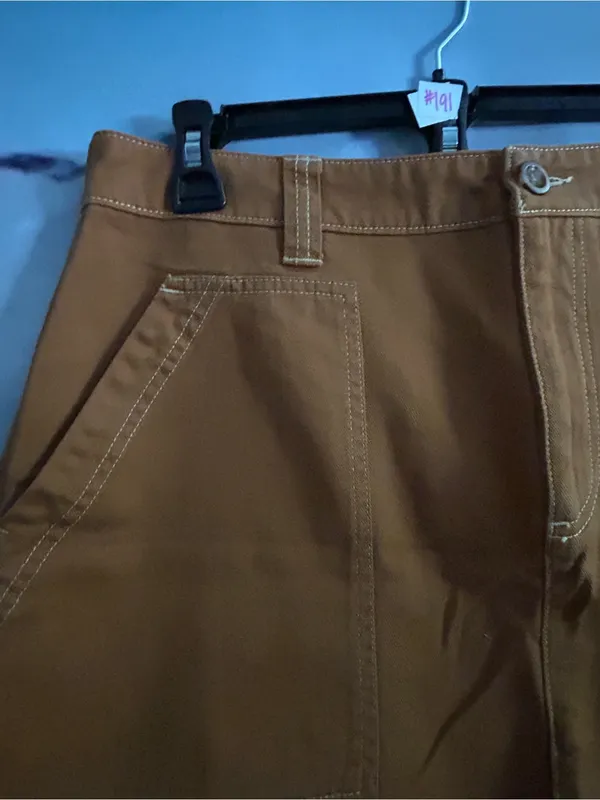 Old Navy Copper-Brown Utility Mini Denim Skirt SZ 12 NWT - Image 4