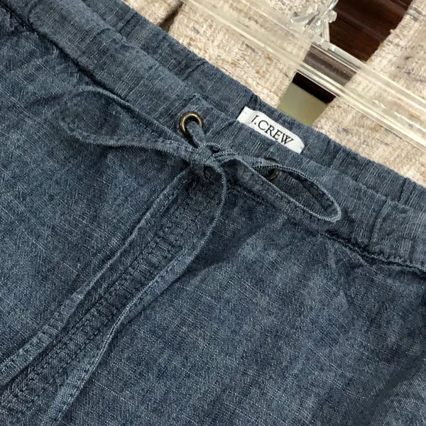 J.Crew Factory Blue Chambray Drawstring Shorts  - Image 2