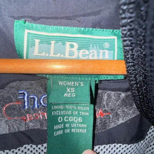 Women’s LL Bean Hooded Lightweight Jacket Windbreaker Coat Full‎ Zip Size XS O - Image 4