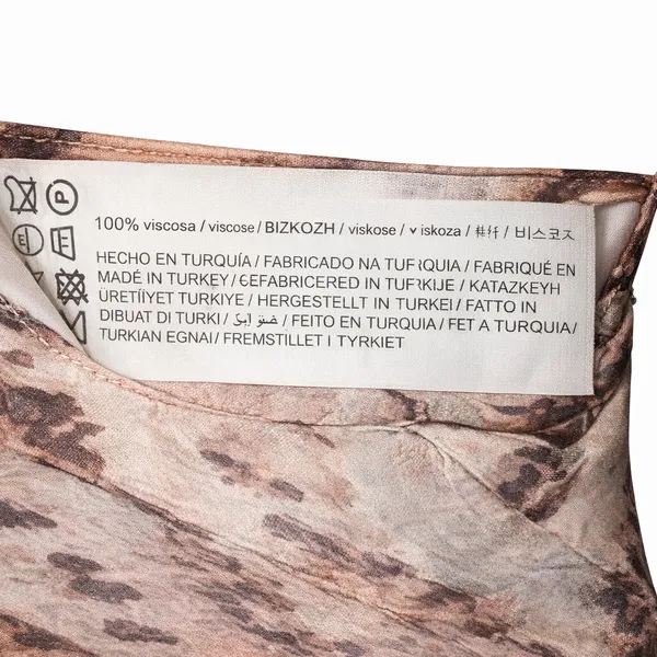 Pull&Bear Brown & Cream Animal-Print Satin Cowl Mini Dress - Image 6