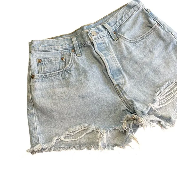Levi’s 501 Cutoff Denim Jean Shorts Size 29 - Image 2