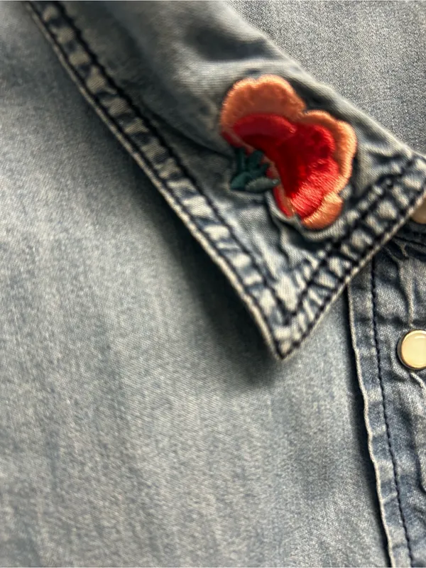 Men's Light Blue Denim Button - Image 2
