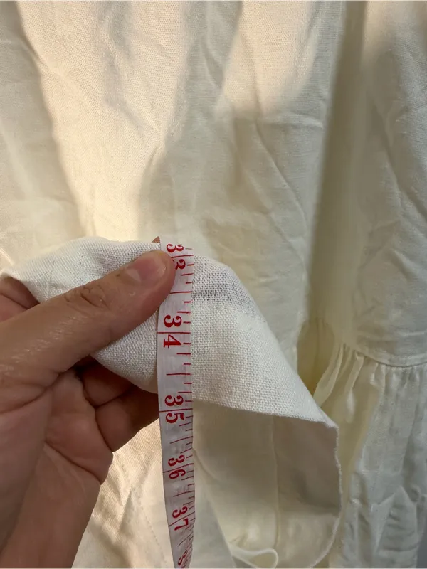 Taylor Mini Dress NWT Size 14 Eggshell White Linen Blend $98 - Image 9