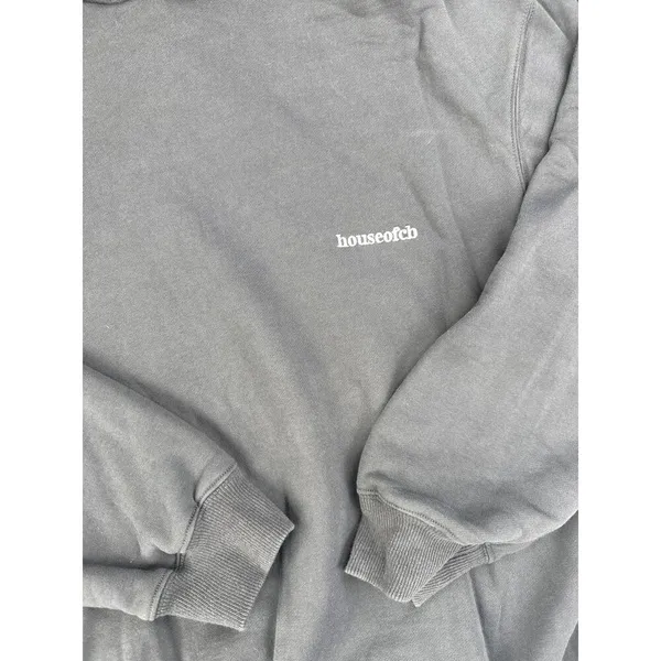 House of CB - Logo Cotton Hoodie & Joggers in Charcoal - Image 2