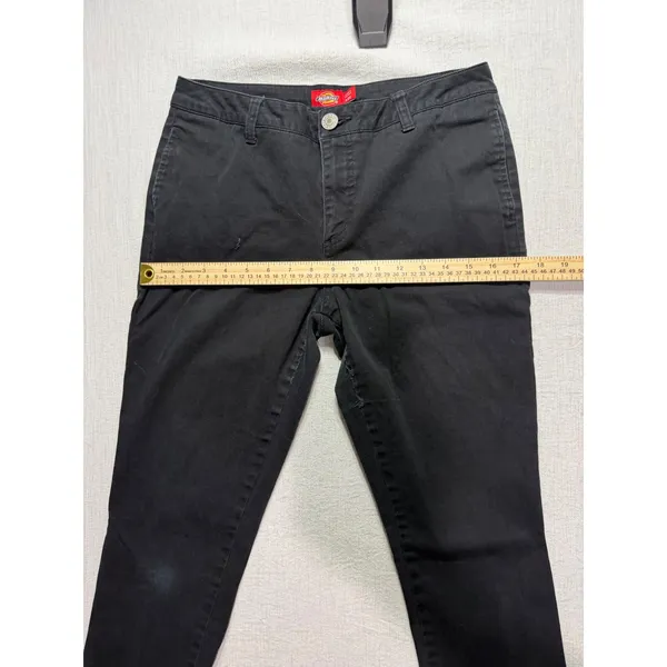 Dickies Womens Black Slim Fit Straight Leg Chino Work Pants Size 9/29 - Image 6