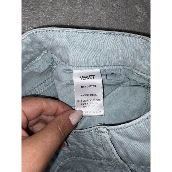 vervet light blue distressed wide leg crop‎ jeans 25 - Image 4