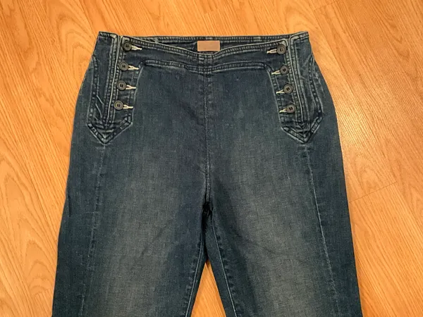 Mother Sailor Tripper High Rise Bootcut Cropped Flare Jeans 30 - Image 4