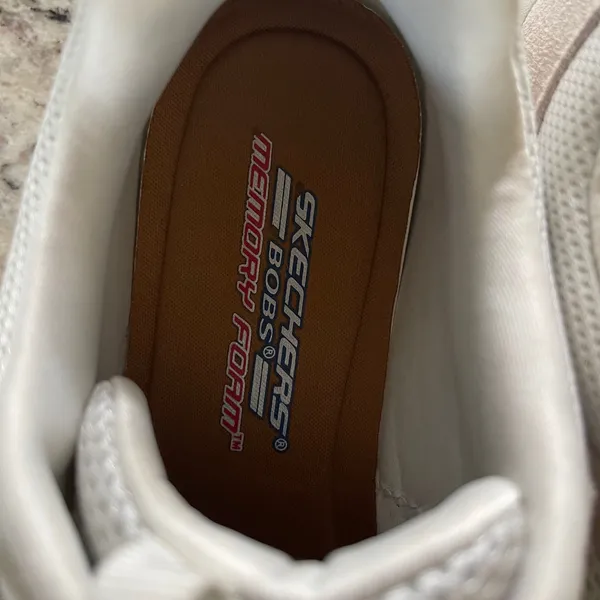 Skechers BOBS Sport Squad Air Sneakers Womens 8.5 Off White Chunky Memory Foam - Image 5
