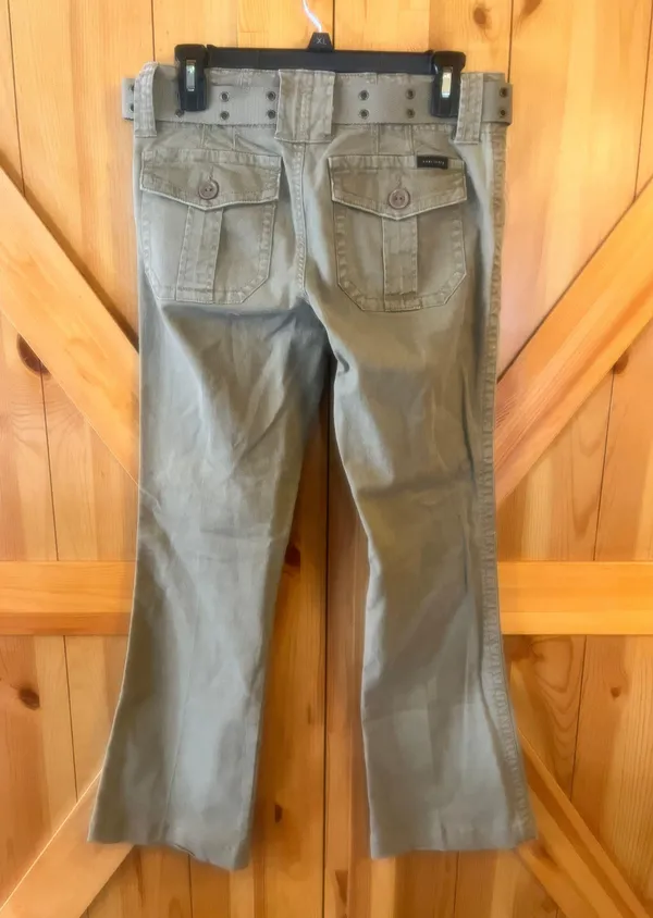 Sanctuary Clothing Los Angeles khaki Pants Size 27 With Belt 28x30 Mid Rise - Image 3