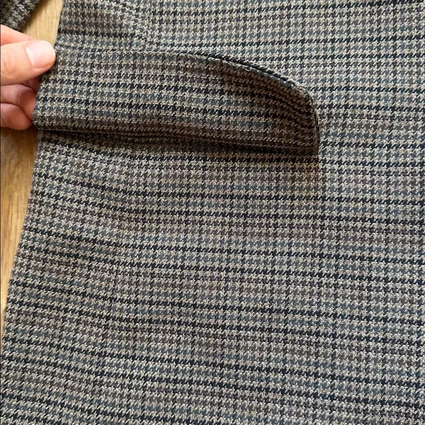 H&M Brown, Black, Tan,‎ Gray Houndstooth Oversized Blazr - Image 5