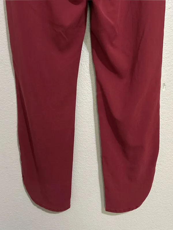 Marine Layer Allison Burgundy Relaxed Fit Pull On Trouser Pants Women’s Small - Image 7