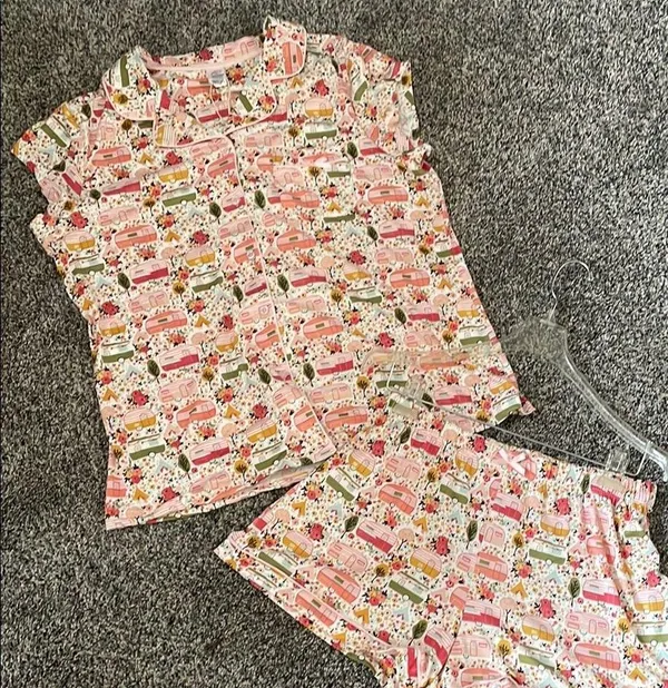Pretty Pri Sweet Camper PJ Set Medium Pink - Image 4