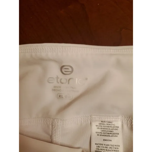 Etonic Athletic Woven Skort Wovens L Large White Core Pleated Built In Shorts XL - Image 9