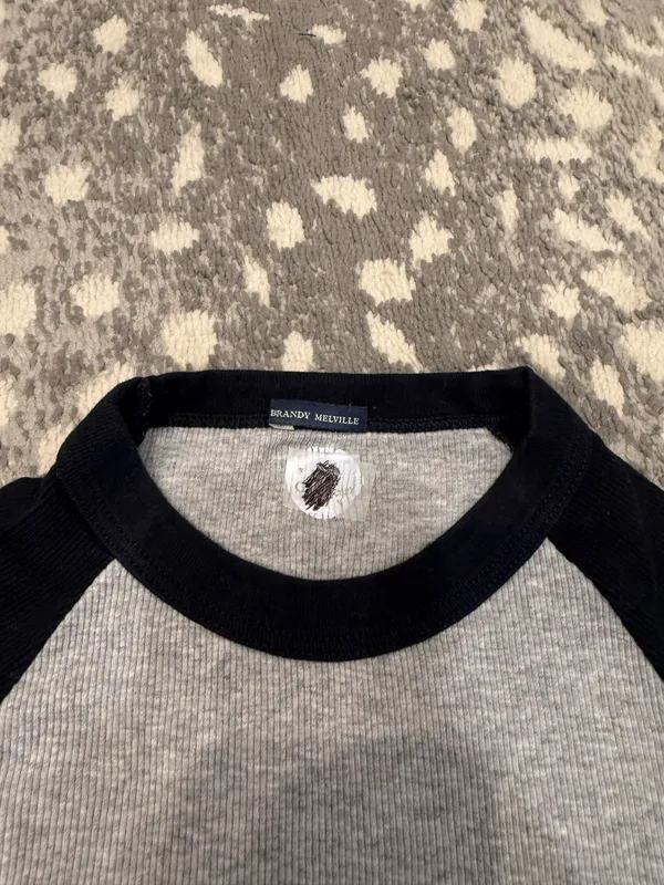 Color block Brandy Melville cropped tshirt - Image 2