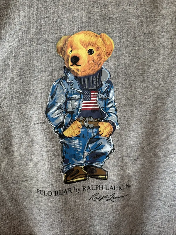 Polo Ralph Lauren Bear Women’s Gray Hoodie Sweatshirt All American Size Small - Image 3