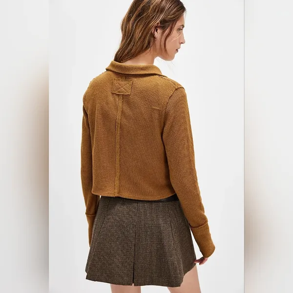NWT Free People The Free Maddie Cardi. Color Tobacco Size M - Image 2