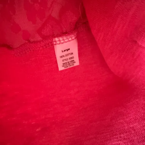 Poof Y2k Pink‎ Cardigan Lace Back Button Down Knit Sweater Top Large Fairy - Image 9