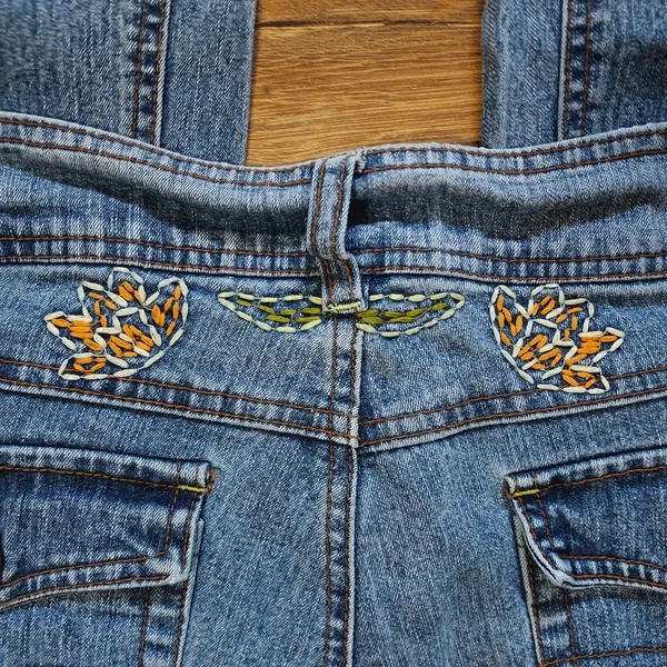 d. jeans Bootcut floral embroidered sz 16 Girlhoodcore feminine grandma 90s Y2K - Image 3