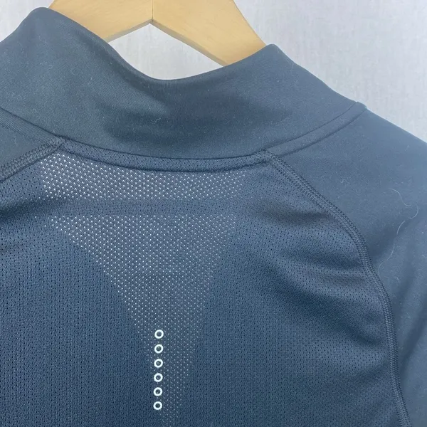Nike Black Flash Long Sleeve Quarter Zip Dri Fit Running Shirt Top M - Image 4