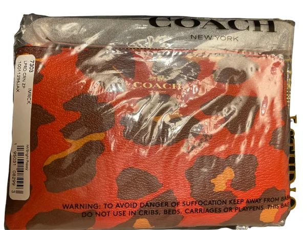 NWT  Corner Zip Wristlet With Leopard Print - Image 2