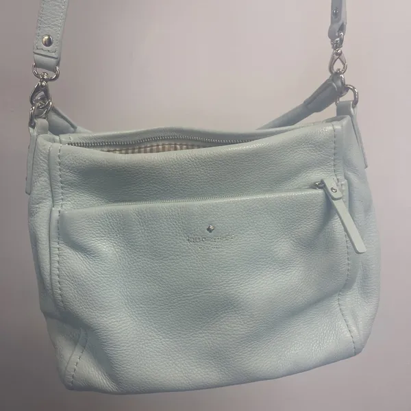 Kate Spade Mint Pebbled Leather Crossbody Shoulder Purse 2-Way Bag Medium - Image 2