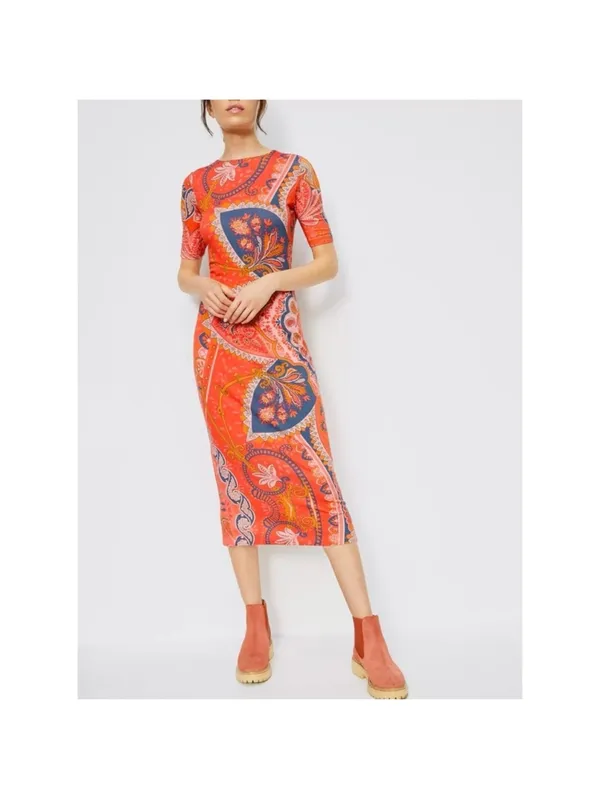 FARM Rio Anthropologist Giannina Paisley Print Midi Dress - Image 3