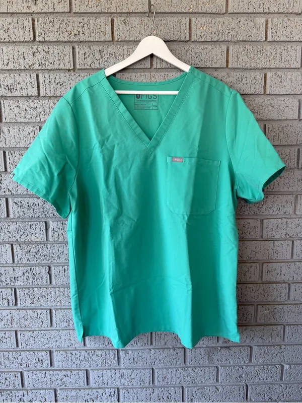 FIGS SURGICAL GREEN CATARINA Scrub Top Size XXL Hospital Uniform Nurse - Image 2