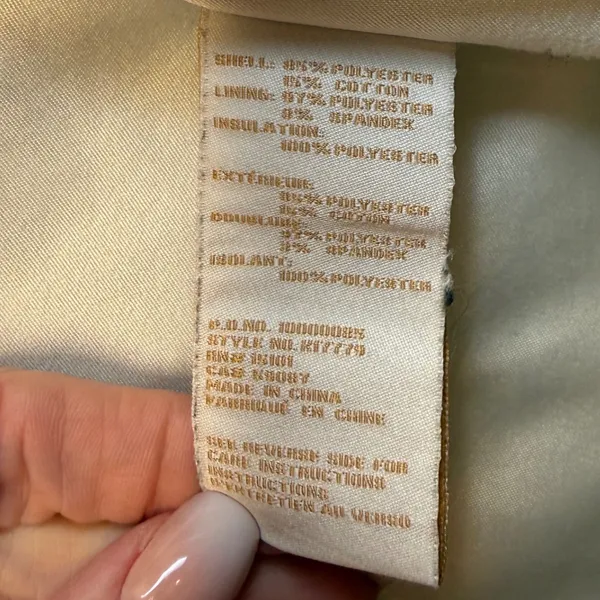 Kate Spade New York Hooded Barn Rain Jacket Cream Ivory Luxury Girly Small‎ - Image 16