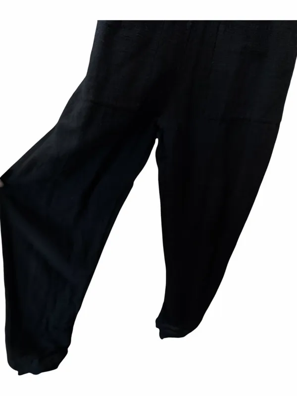 L Space Cali Girl Black Cotton Tie Strap Jumpsuit - Image 3