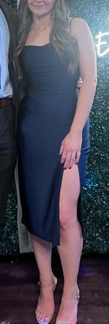 Windsor Sleek And Smooth High Slit Midi Dress - Image 8