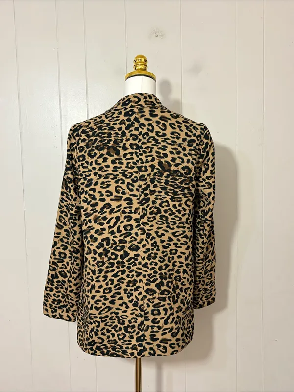 ASTR The Label Leopard Print Boyfriend Blazer Animal Print Size M - Image 6