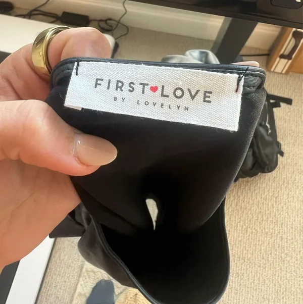 First Love Black shirt with puff sleeves - Image 2