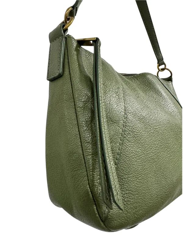 Fossil Skylar Olive Green Leather Hobo Shoulder Bag Purse Handbag - Image 5