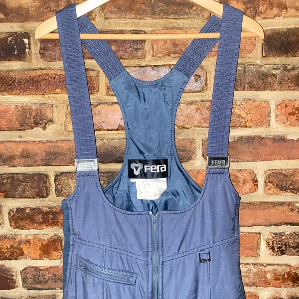 FERA Vintage Gray Insulated Winter Snow Bibs Snow Suit Women's Size 14 - Image 2