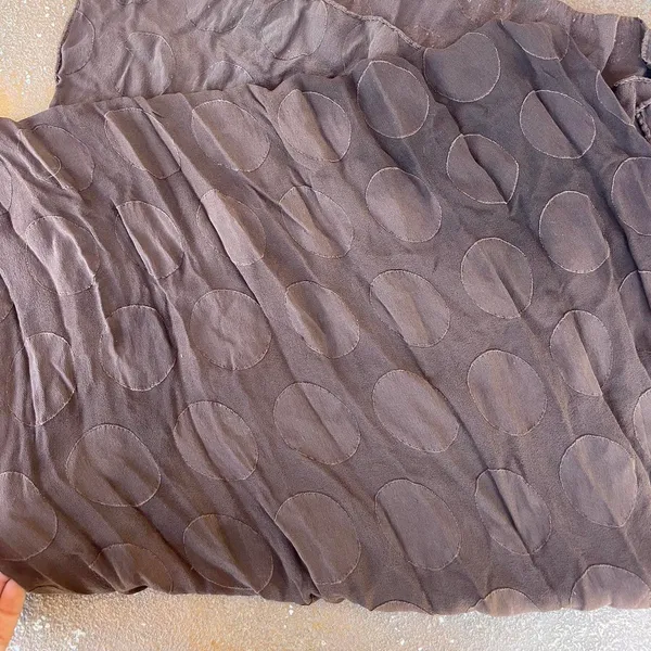 Free People Italian y2k vintage brown polka dot silk scarf - Image 2