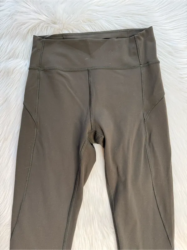 Lululemon Olive Green 7/8 Everlux 25” Tights - Image 3