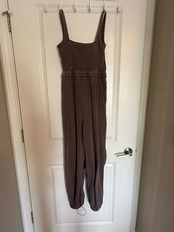 Free people movement inbound jumpsuit xs brown - Image 4
