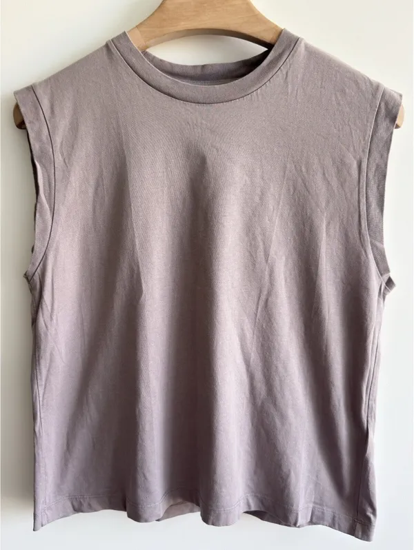 Abercrombie & Fitch Soft Essential Muscle Tank Top Mauve Cotton Size S - Image 2
