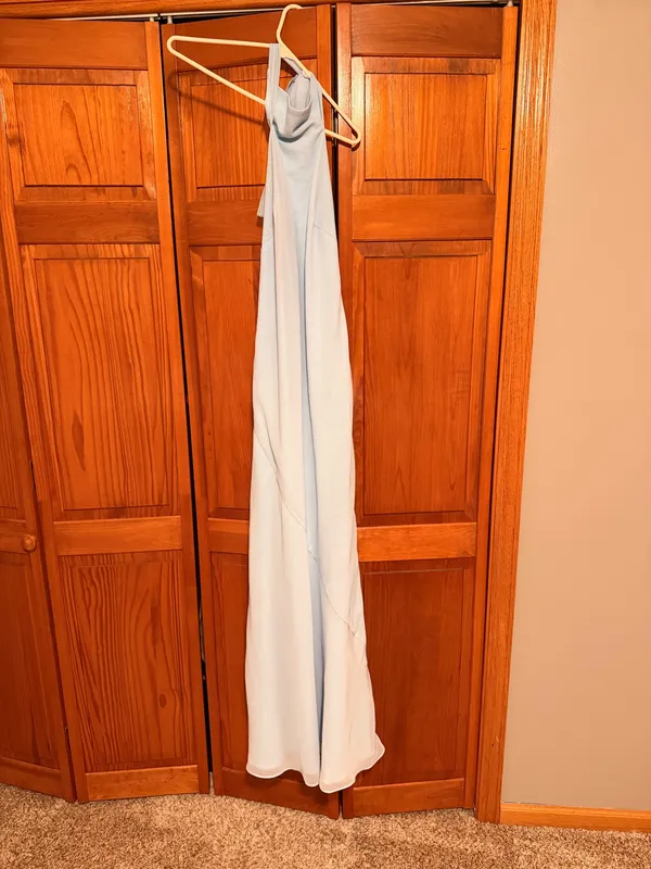 Azazie Bridesmaid Dress Chiffon Sky Blue - Image 3