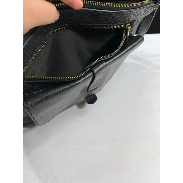 Fossil SKU 7461 Black Leather Crossbody Bag Purse - Image 6