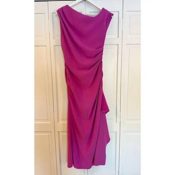 Elliat X Revolve Gwenyth orchid pink asymmetrical draped midi dress size M - Image 6