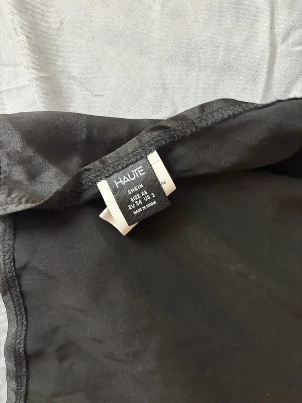 Black Satin Halter Top Size XS - Image 4