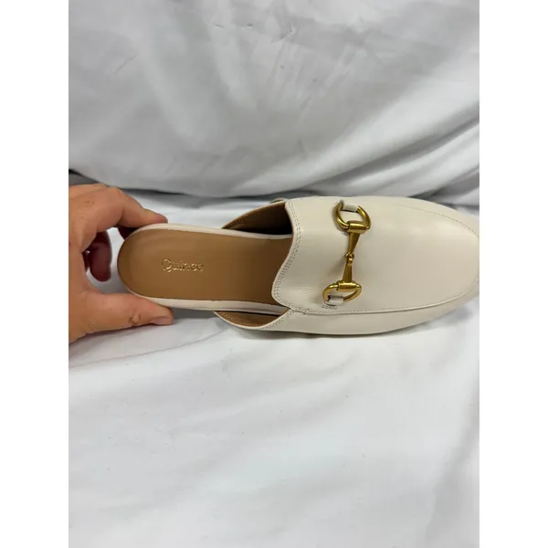 Quince $150 Women's Italian Leather Horsebit Loafer Mule in Bone Sz 7 - Image 7
