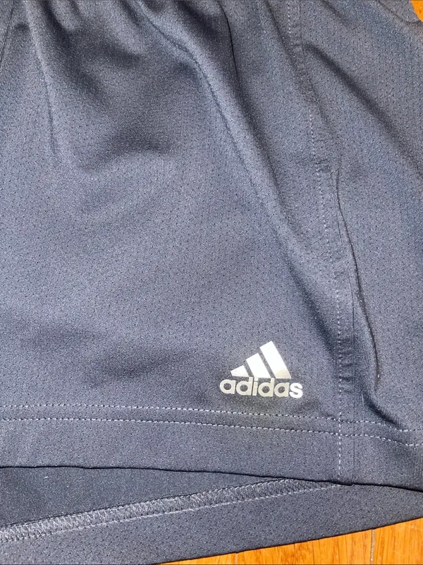Dark Grey & Mint Green Adidas Athletic Shorts - Image 3