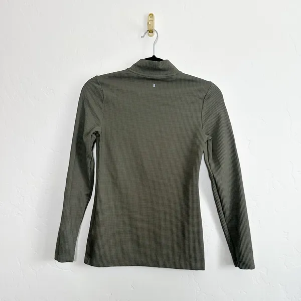 NOBULL | Waffle Knit Mock Neck Long Sleeve in‎ Green size XS - Image 4