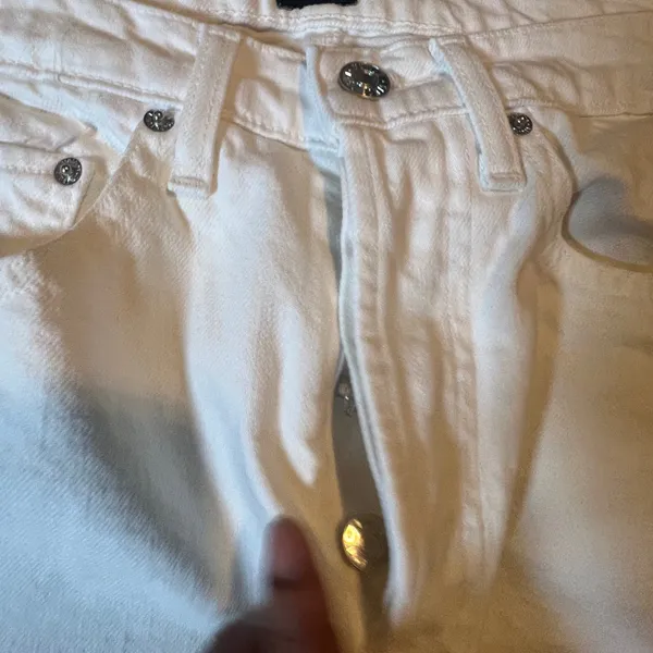 Edwin Womens White High Rise Straight‎ Leg Button Fly Denim Jeans Size 26 - Image 2